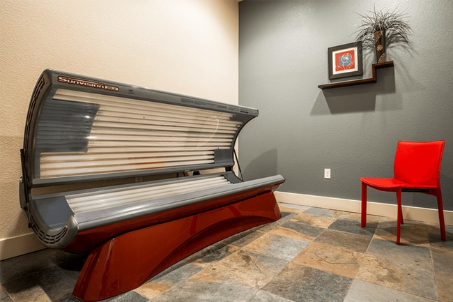 Decompress in our on-site tanning bed