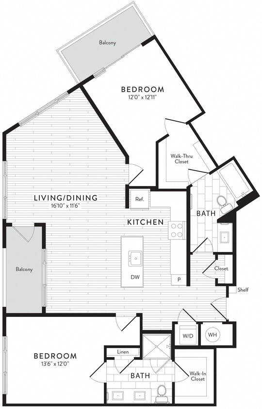 Floor Plan - C6 - 2 Bed_2 Bath