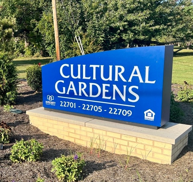 Cultural Gardens Main Sign