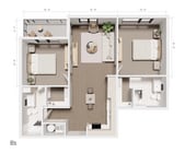 The Grandeur | B1 - Cascade (2 Bedroom 2 Bath)