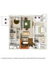 Tuscanny - 2 Bedroom - 2 Bathroom