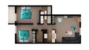 2 bed, 2 bath