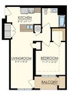 1 Bedroom / 1 Bath / 715 Sq.Ft.