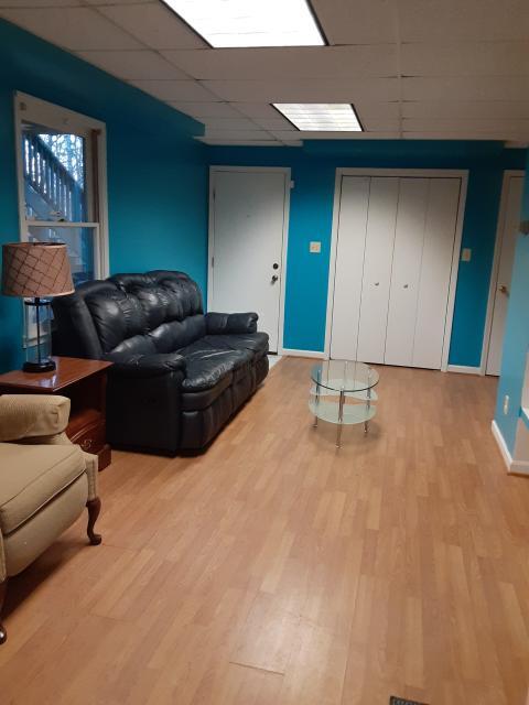 Living Area (shows entry door to apartment on left, and one of the two closets on the right) - 508 Plantation Rd Apartment Unit A