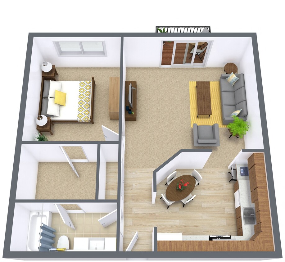 Floor Plan - One Bedroom 11B