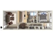 B Layout (Kitchen in Middle)