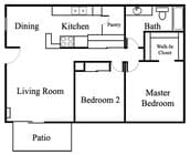 2BR/1BA