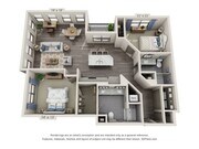 Floor plans are artist’s rendering. All dimensions are approximate. Actual product and specifications may vary in dimension or detail. Not all features are available in every apartment. Prices and availability are subject to change.