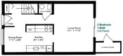 2 Bedroom 1 Bath