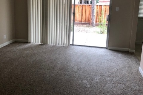 living room and yard