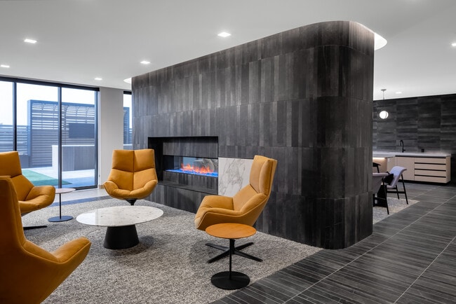 3rd Floor Lounge with kitchen and fireplace
