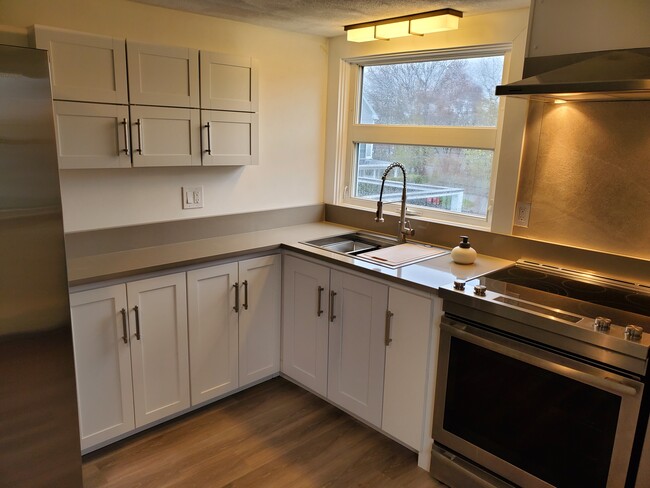 Kitchen overlooking back yard - 149 High St Apartments Unit 2nd Floor