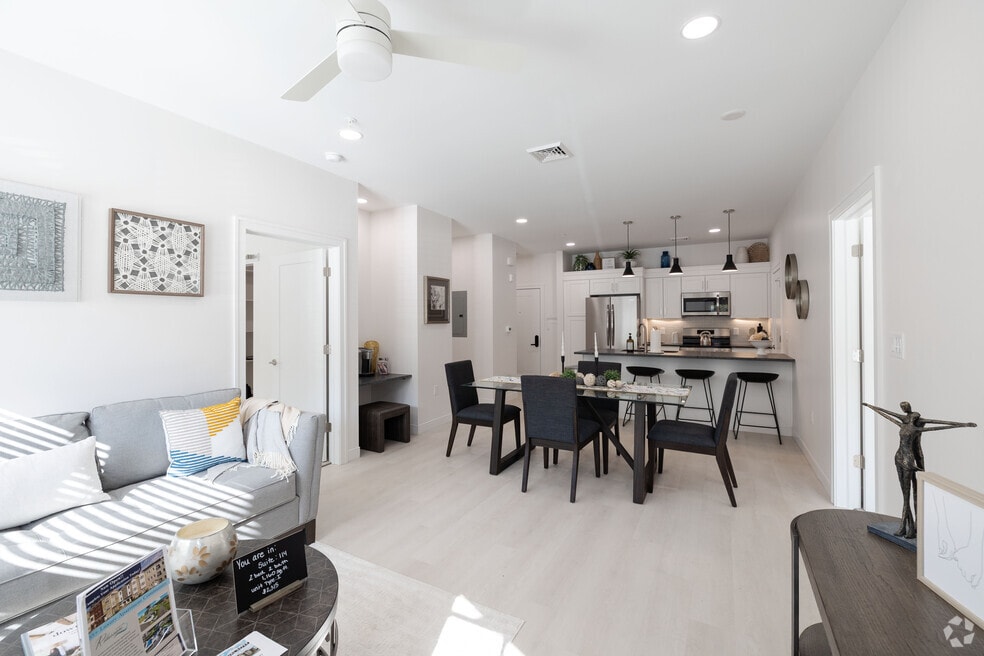2BR, 2BA - 1,160SF - Living Room