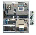 One Bedroom One Bathroom