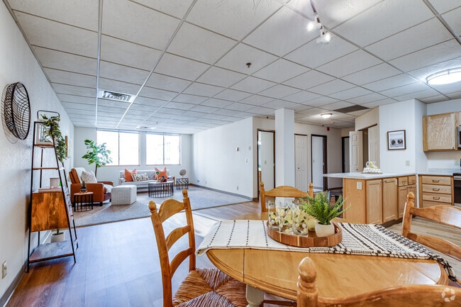 2BR, 2BA - Dining Room and Living Room