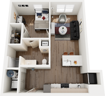 Signature at Varsity A3 1 Bedroom Floor Plan