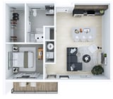 1 ADA Floorplan - 718 SF