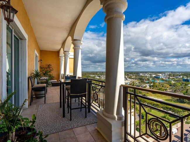 Spacious balcony overlooking the city - 750 N Tamiami Trl Unit Gorgeous Penthouse