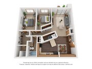 Explore this beautifully designed apartment layout, perfect for stylish and comfortable living.