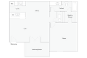 Arlington | 1-Bedroom Floorplan