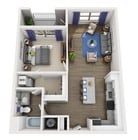 A1 floor plan Republic Flats
