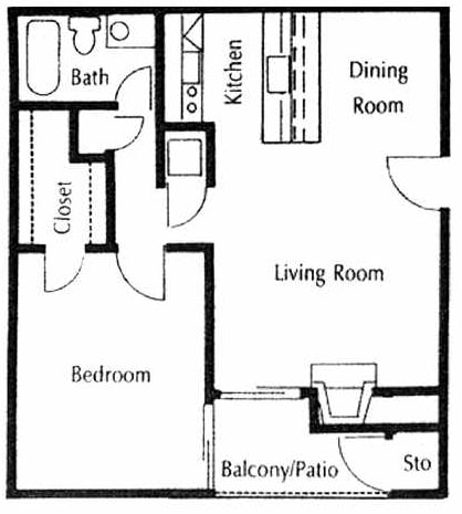 603 sq. ft. - Villa Vista