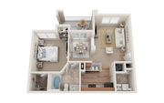 1x1- View at Legacy Oaks Apartments in Knightdale North Carolina NC Near Raleigh