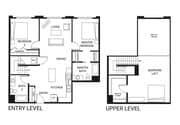 Spacious multi-level floor plan showcasing 2 bedrooms, a master suite, and open-concept living area with a loft and walk-in closet.