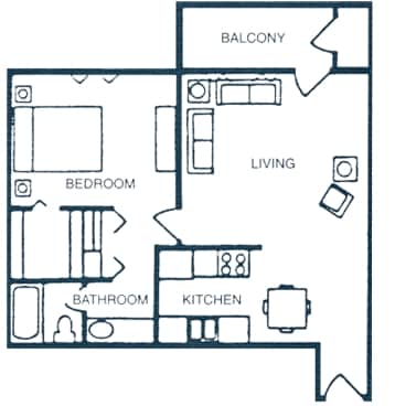 1BR/1BA - Plan C