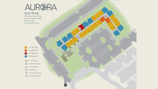 Mapa del sitio de Aurora - Aurora