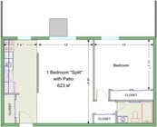 1BR/1BA