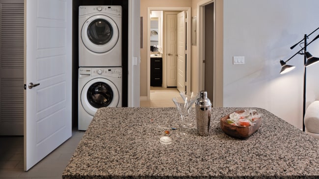 Full size front-loading washer and dryer