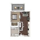 Studio 1-2A (588 sf)