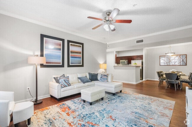 2BR, 2BA- 1223SF - Living Room - Melia Medical Center