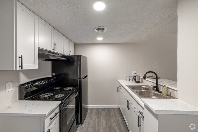 1BR 1BA 550SF: Furnished, Kitchen