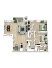 Two Bed, Two Bath with Den