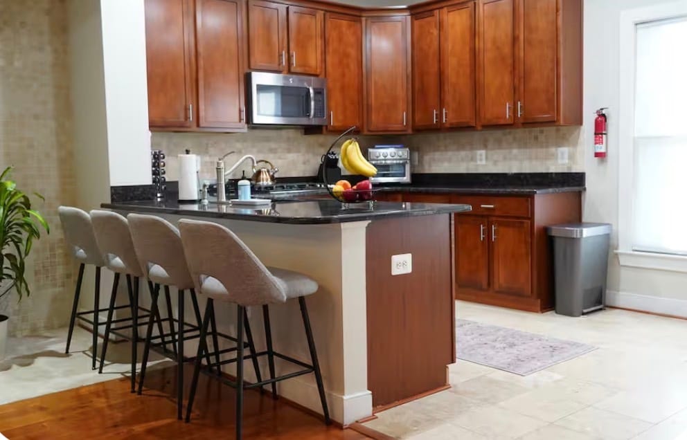 Kitchen on second level. Open floor plan - 5608 Baltimore Ave
