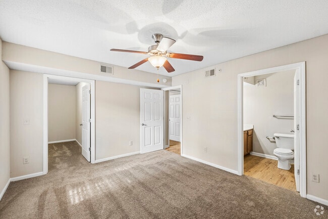 3BR, 2BA - 1,240SF - Primary Bedroom