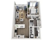 Floor plans are artist’s rendering. All dimensions are approximate. Actual product and specifications may vary in dimension or detail. Not all features are available in every apartment. Prices and availability are subject to change.