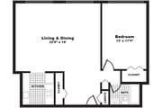 1 Bedroom 1 Bathroom 825 sq. ft.