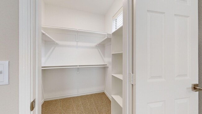 Walk-In Closet with Built-In Storage