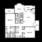 950 SF Floor Plan