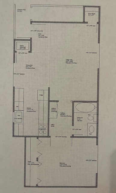 Floor plan unit B - 4033 Van Dyke Ave Apartments Unit B