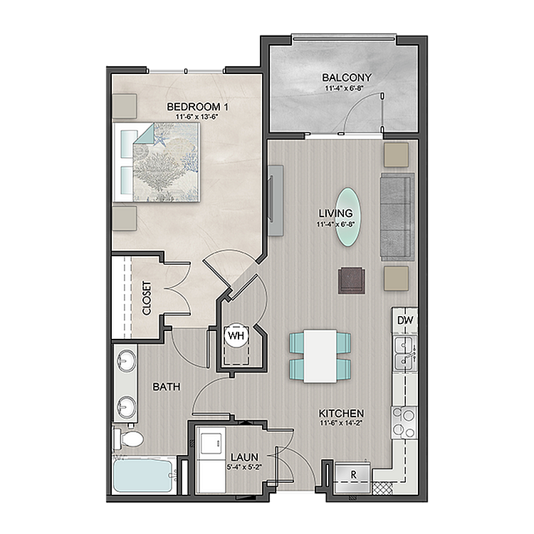 1 BEDROOM - 1 bedroom