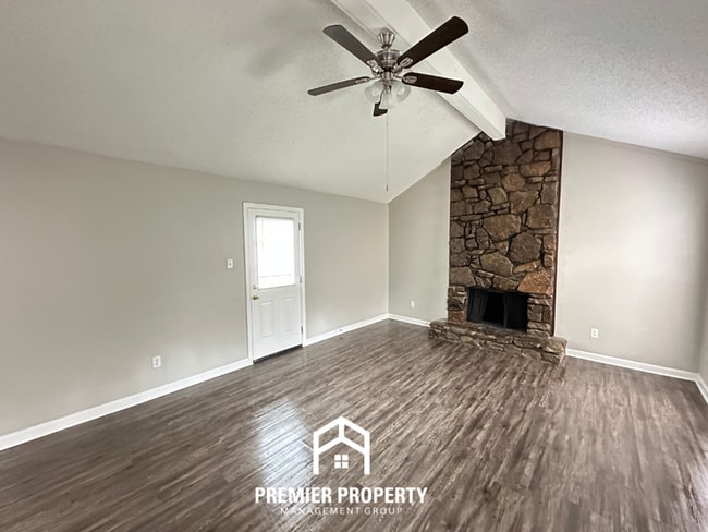 Photo - Quiet 3BR/2BA Cove Near Southwind | Soaring Ceilings & Floor-to-Ceiling Stone Fireplace