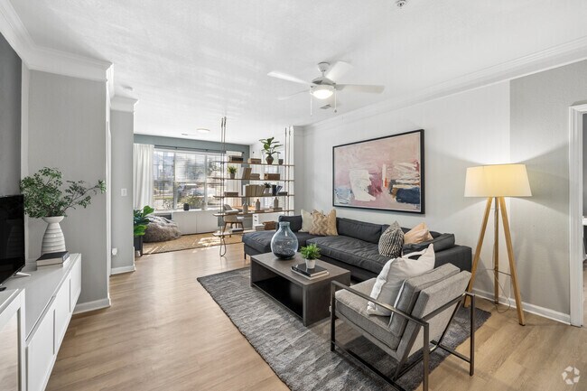 The Southend W/Solarium 2BR, 2BA - 1,216 - Living Room - The Sagewood