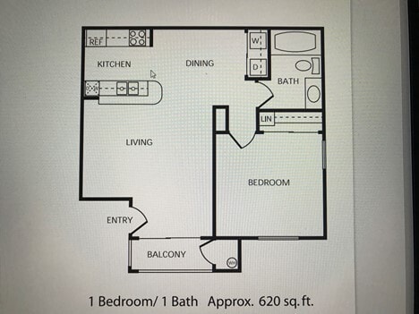 Plano de una habitación - 3440 Lindell Rd