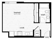 Explore our elegant studio space designed for modern living.