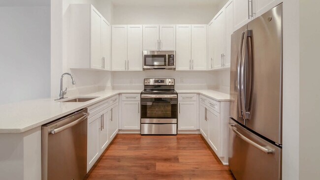 Kitchen with Stainless Steel Appliances - The Prime at Arlington Courthouse