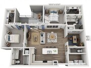 Floor plans are artist’s rendering. All dimensions are approximate. Actual product and specifications may vary in dimension or detail. Not all features are available in every apartment. Prices and availability are subject to change.